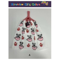 Crochet Top Hand Towel / Tea Towel - Cupcakes and Koalas Crochet Top Hand Towel / Tea Towel - Cupcakes and Koalas